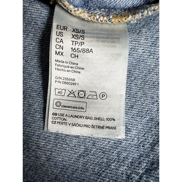 NWOT! H&M Blue Heavy Weight Denim Shirt / Jacket  Size S Oversized Women's - Picture 6 of 6